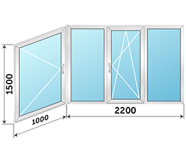 Теплое окно на балкон Veka 3200x1500