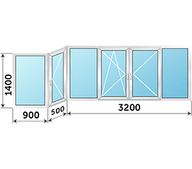 Теплое окно на балкон Veka 4600x1400